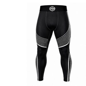 Pantalones deportivos elásticos para hombre diseñados para atletas que necesitan flexibilidad, estabilización muscular y control de la humedad - Product Image 1
