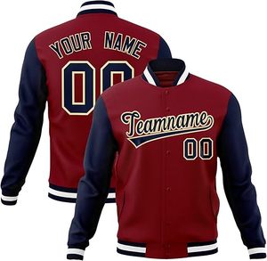 Veste de baseball réversible personnalisée OEM pour homme, style streetwear, avec broderie de lettres, patchs en chenille et ruban - Product Image 2