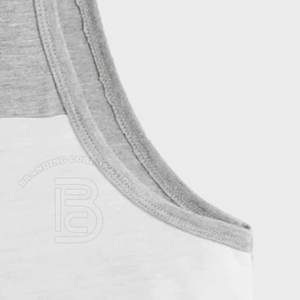 Nouveau style débardeur respirant pour homme, color-block gris, blanc, vert, col rond, tricoté, sans manches, décontracté - Product Image 3