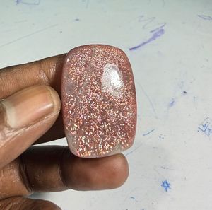 Pierres précieuses en pierre de soleil naturelle de haute qualité, finement polies, pour la fabrication de bijoux, matériau cristallin - Product Image 3