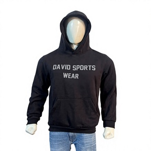 Sudadera con Capucha de Felpa de Algodón Bordada David Sports Wear - Unisex de Manga Larga - Product Image 1