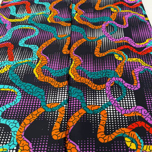 Tissu en Coton Cire Africain de Super Qualité 6 Yards, Motif Cire Doré Grand avec Vrai Or, Pagne Hollandais Ankara Kinshasa - Product Image 1