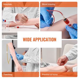 Kit d'entraînement à la phlébotomie pour les écoles, formation à la ponction veineuse IV avec bras d'entraînement IV haute simulation et sac de transport - Product Image 6