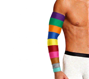 Manchon de cyclisme pour homme avec blocs de couleur et protection anti-UV pour les sports de plein air - Product Image 1