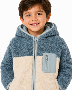 Chaqueta con Capucha de Felpa para Niños Livster, Chaqueta de Invierno con Capucha de Sherpa Suave, Cálida y Acogedora, con Cierre Completo - Product Image 4