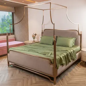 ผ้าปูที่นอนใยไผ่ 100% ผลิตตามสั่ง ขายส่ง ระบายอากาศได้ดี 400TC ผ้าปูที่นอนแบบเรียบ/รัดมุม สำหรับบ้านและโรงแรม แบบเรียบ - Product Image 4