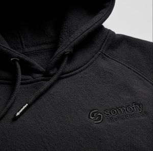 เสื้อฮู้ดผู้หญิงสีดำของ Somofy พิมพ์ลายปักโลโก้ ปรับแต่งได้ ทรงปกติ เหมาะสำหรับใส่ในฤดูหนาว ผลิตจากผ้าฝ้ายถัก 100% - Product Image 5