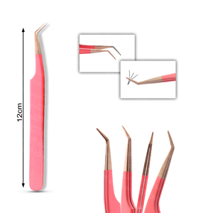 Pince à épiler pour extensions de cils en acier inoxydable, disponible en OEM, avec pointe dorée ou rose, facile à utiliser pour saisir les cils fins - Product Image 4