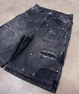 Pantalones Cortos Vaqueros Desgastados Personalizados 2026 para Hombre y Mujer, Holgados y Rotos, 100% Algodón, Diseño Urbano de Verano, Venta al por Mayor - Product Image 4