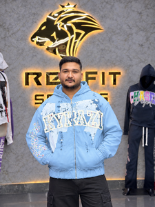 Nouveau sweat à capuche zippé oversize pour homme, style streetwear, en coton noir French Terry respirant, coupe classique, avec logo imprimé sur le devant, style automne - Product Image 2