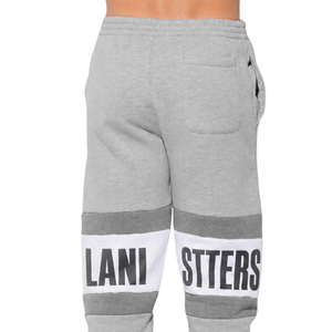 Customized Mens Printed Panel <b>Trousers</b> Relaxed Fit Elastic Waist <b>Cuffed</b> Street Fashion 100% Cotton Heavyweight Fleece Casual OEM - Product Image 4