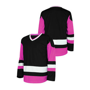 Maillot de hockey sur glace style rétro vintage, design rayé classique, tissu de haute qualité pour les sports de hockey, entraînement en plein air, tenue de jeu. - Product Image 3