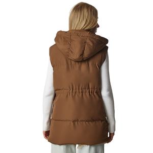 เสื้อฮู้ดดี้แบบมีเชือกผูก ดีไซน์เรียบง่าย มีกระเป๋าสองข้าง สำหรับฤดูหนาว ปี 2026 ผลิตตามสั่ง ขายส่ง เสื้อแจ็คเก็ตแขนกุดสำหรับผู้หญิง - Product Image 3