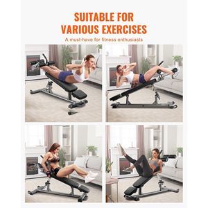 Heavy Duty acciaio 4-regolabile altezza seduta panca declino Ab panca retromarcia Crunch maniglia per la palestra di casa la forza di tutto il corpo - Product Image 6