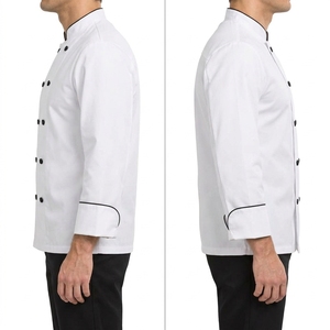เสื้อเชฟผู้ชาย ชุดยูนิฟอร์มครัวมืออาชีพ ผ้าระบายอากาศ แขนยาว สวมใส่สบาย ทนทาน ชุดทำงาน รับผลิตตามแบบ (OEM) ขายส่ง - Product Image 4