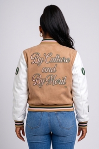 Custom Women's Classic Varsity Letterman Jacket College Style Baseball Bomber <b>Coat</b> Casual Fashion Outerwear Premium Quality - Product Image 2