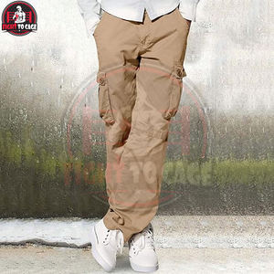 Pantalon cargo à cordon de serrage, coupe droite, multi-poches, couleur unie, décontracté, en toile légère, design unique, pour toutes les saisons - Product Image 5
