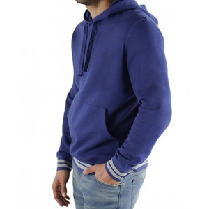 Sudadera con Capucha Varsity 100% Poliéster Forro Polar con Ribetes Acanalados, Logotipo Frontal, Diseño Liso, Manga Larga, Bolsillo Bordado para Hombre - Invierno - Product Image 1