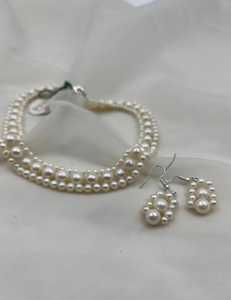 Collar de Perlas de Agua Dulce Blancas de un Solo Hilo, Gargantilla Clásica de Perlas Redondas, Joyería Fina para Novias, Suministro al por Mayor Personalizado B2B - Product Image 3