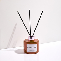 Bouteille diffuseur en verre rond en gros 50ml 100ml 120ml 150ml 200ml Bouteille vide en verre pour parfum et aromathérapie
