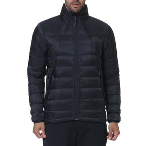 2024 New Arrival Men's Ultralight <b>Winter</b> Puffer <b>Coat</b> Stand Collar Canvas Fabric Waterproof Windproof Breathable Quick Dry Front - Product Image 6