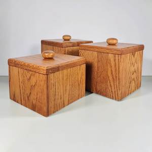 NEHA ENTERPRISES Handcrafted Eco-Friendly Wooden Square <b>Spice</b> <b>Jar</b> Floral Lid Design Airtight Food Storage Container Traditional - Product Image 2