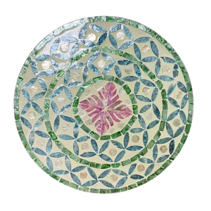 Coastal Boho Shell Charger Plate Mother of Pearl <b>Placemat</b> for Luxury Beach Wedding Banquet Storage - Product Image 2