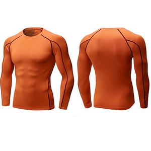 Latest High Quality Plain Compression Gym Shirt For Men Adult <b>Boys</b> Lightweight Rash Guard Full Sleeves Compression Shirts - Product Image 6