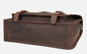 Porte-documents en cuir véritable Crazy Horse pour homme, sac pour ordinateur portable 15 pouces, porte-documents en cuir, sac de bureau pour homme LLB-0384 - Product Image 5