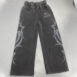 Pantalones Deportivos Personalizados de Invierno, Gruesos, 100% Algodón, Transpirables, Estilo Urbano para Hombre, con Cierre de Cordón, Cintura Media, Pierna Ancha - Product Image 5