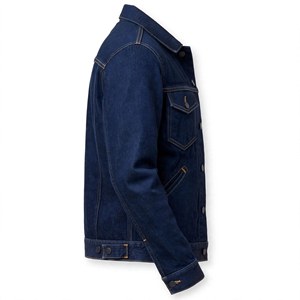 Chaqueta Vaquera para Hombre, Color Sólido, Algodón Lavado, Cuello Camisero, Corte Regular, Cierre de Botón, Estilo Otoñal - Product Image 6