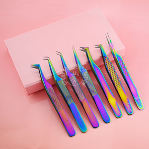 Pince applicatrice de cils d'isolation pince à épiler d'extension de cils en acier inoxydable pince à cils Slim Boot pince à épiler pour cils incarnés - Product Image 1