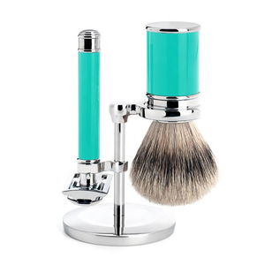 LEO BEAUTY PRO - Juego de Afeitado de Alta Calidad con Maquinilla de Afeitar Manual de Doble Filo de Acero Inoxidable y Brocha de Pelo de Pelo de Ardilla Silvertip - Product Image 4