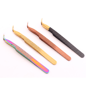 Pince à épiler en acier inoxydable pour extensions de cils, à poignée diamantée, testée à la main, autre outil de maquillage et de soin de la peau, vente chaude - Product Image 5