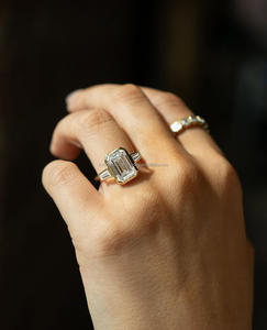 IGI/GIA Lab Grown Cut Diamond Vintage 14k jaune mariage/bague de fiançailles unisexe or blanc fin pour anniversaire fête-digne - Product Image 1