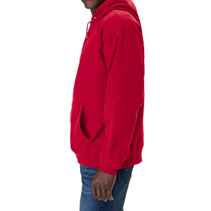 Sudadera con Capucha Roja para Hombre, Corte Regular, Felpa de Algodón, Estilo Casual para Otoño, con Bolsillo Delantero y Capucha con Cordón Ajustable - Product Image 4