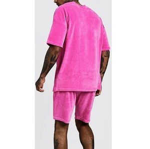 Ensemble short et chemise en velours 100 % laine à manches courtes pour homme RABUSH SPORTS – Tenue de sport respirante pour l'été, col montant, personnalisable - Product Image 4