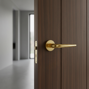 Designer Brass Door <b>Handle</b> Set with Mortise <b>Lock</b> | Luxury Lever <b>Handles</b> for Interior Doors | Hardware for Home & Hotel Decor - Product Image 4