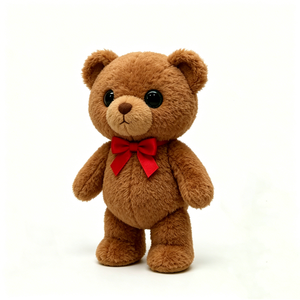 Customize classic teddy bear stuffed animal teddy bear with red <b>bow</b> <b>big</b>-eyed teddy bear plush - Product Image 5