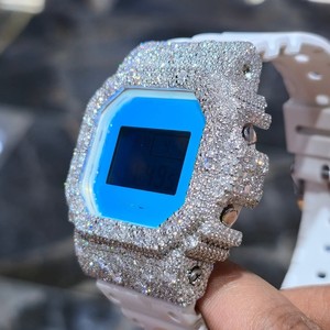 Digital <b>Watch</b> Women Rhinestone Square Case 20mm Silicone Band Fashion Luxe Style Quartz Movement White Dial - Product Image 5