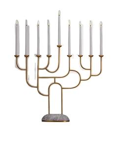 Ménorah personnalisée de style unique pour villas, synagogues, temples – Éclairage de table décoratif – Porte-bougie de Hanouka - Product Image 1