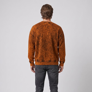 OEM <b>Men's</b> Vintage Acid Wash Sweatshirt Long Sleeve Heavyweight Cotton Oversized Streetwear <b>Pullover</b> <b>Men</b> O Neck Loose Fit Shirts - Product Image 2