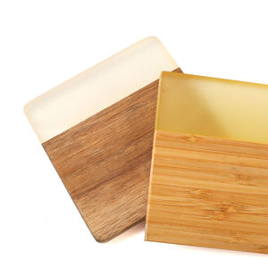 Custom Home Decor <b>Drink</b> Pads Luxury Epoxy Resin and Olive Wood Square <b>Coaster</b> Mat European Style Embossed Design - Product Image 6