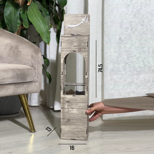 Quemador de Incienso con Caligrafía Árabe, Elegante Soporte de Madera con Diseño de Arco y Cajón de Almacenamiento, Excelente Regalo para Ramadán - Product Image 4