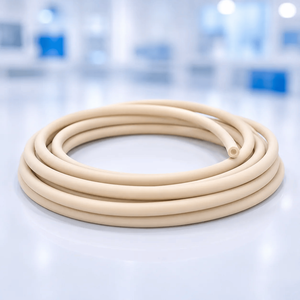 Tuyau flexible en caoutchouc nitrile non renforcé beige Sevitsil, épaisseur de paroi 2,4 mm, température de fonctionnement de -30°C à +110°C pour usage industriel - Product Image 1