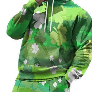 Conjunto Deportivo de Moda Masculina, Ligero, Lavado Ácido, Invierno, Talla Grande, Sudadera con Capucha Estampada de Algodón, Ropa Deportiva Urbana - Product Image 3
