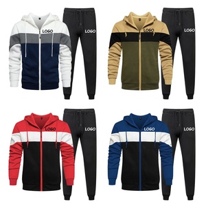Ensemble de vêtements pour hommes avec logo personnalisé, pantalons décontractés, ensemble d'hiver, couleur unie, survêtement pour hommes, ensemble de 2 pièces, ensembles de jogging - Product Image 3