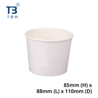 Tazón de Papel Blanco con Tapa de 520cc, Contenedor Redondo Desechable para Ensaladas, Ideal para Puestos de Comida, Fiestas, Eventos y Tiendas, del Principal Proveedor de Malasia