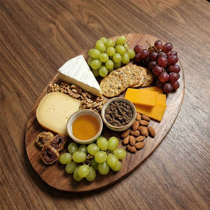 Planche à découper en bambou durable, nouveau design, personnalisée, avec bord naturel, pour pizza et cuisson, durable - Product Image 6