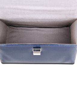 Top Handle Genuine Leather Water Resistant Mini <b>Bags</b> for Women Wholesale <b>Evening</b> <b>Bag</b> Regular Shape <b>Navy</b> Blue - Product Image 3